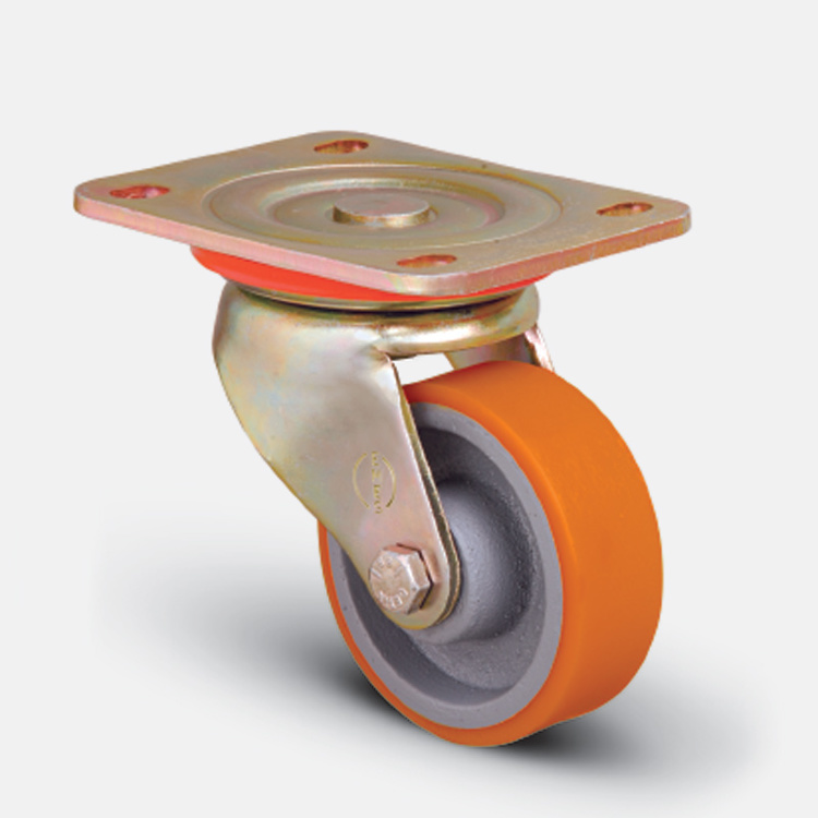 Колесо полиуретановое поворотное 100 мм ( ED01 VBP 100 ), диск-чугун